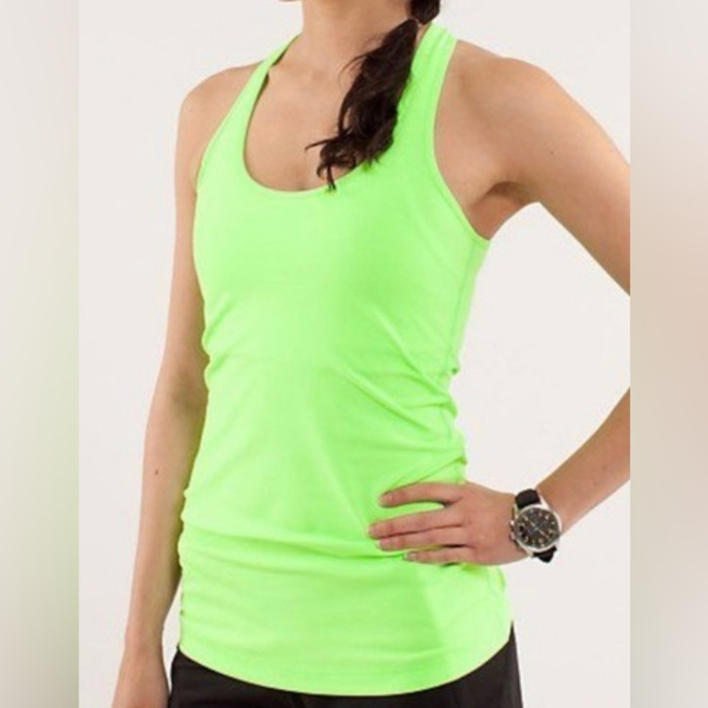 Lululemon Cool Racerback Tank, Size: 2, Color: Neon Green